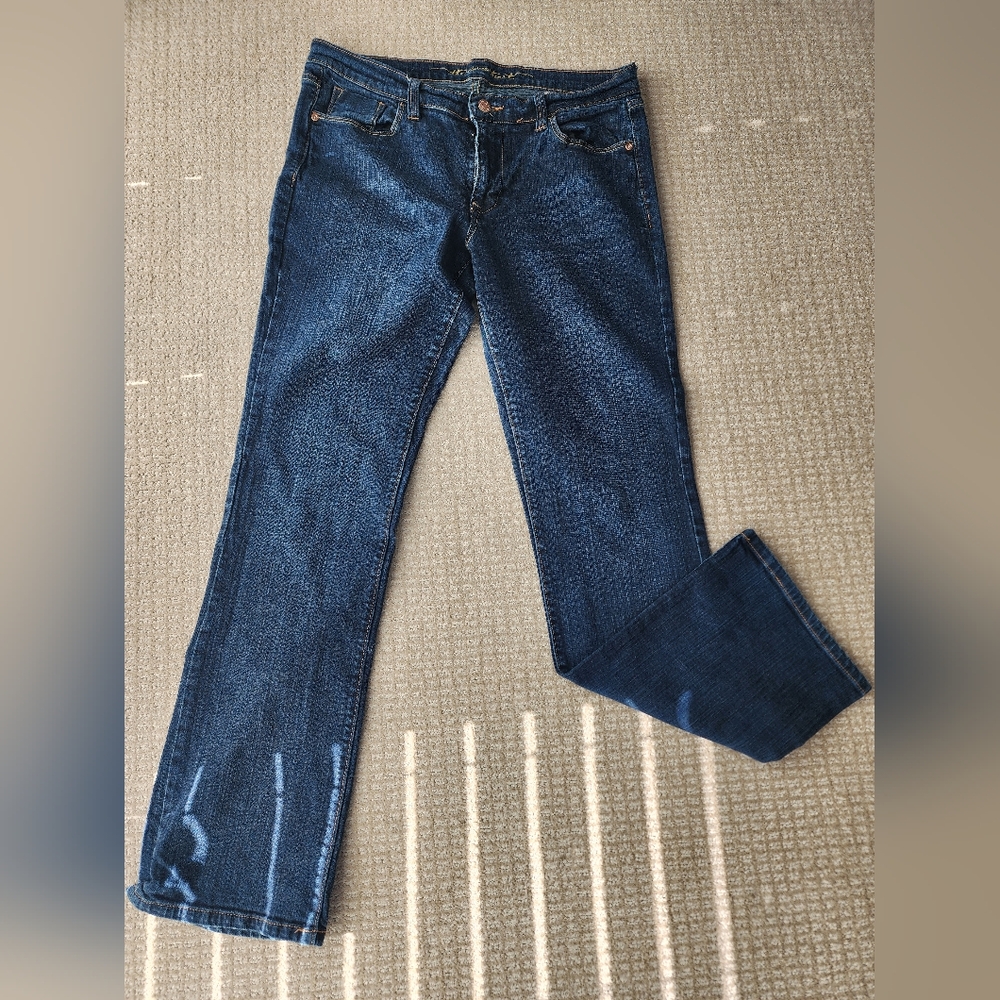 Size 12 Long Stretch Old Navy "Sweetheart" Wide Leg Women's Blue Jeans